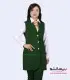 سارافون یقه انگلیسی کرپ سبز لجنی کد 79