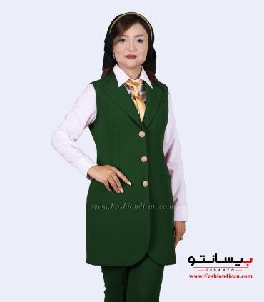 سارافون یقه انگلیسی کرپ سبز لجنی کد 79