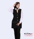 سارافون یقه انگلیسی کرپ مشکی کد 79
