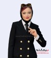 کت شلوار کرپ مشکی طلایی کد 54
