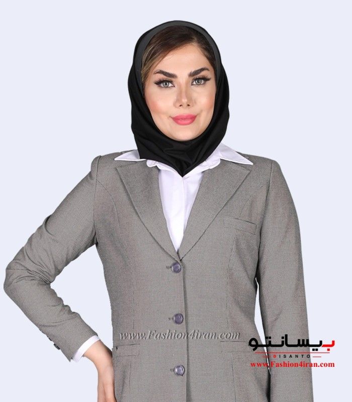 کت شلوار زنانه طوسی کد 118
