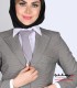 کت شلوار زنانه پیردوپل طوسی روشن کد 118