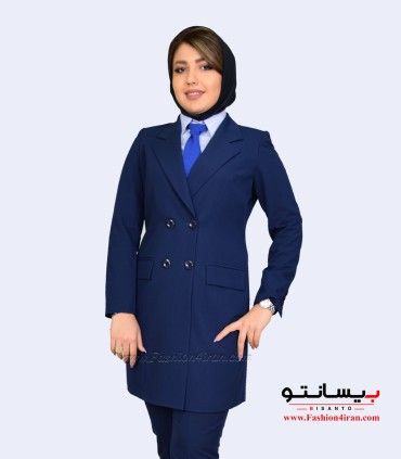 کت شلوار اداری فیونا آبی کد 53