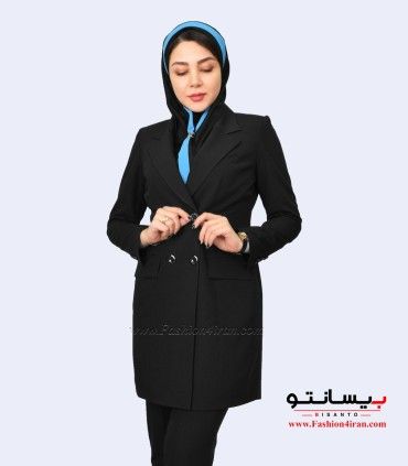 کت شلوار زنانه فیونا مشکی کد 53