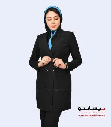 کت شلوار زنانه فیونا مشکی کد 53