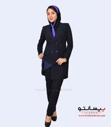 کت‌ شلوار فیونا سرمه‌ای کد 53