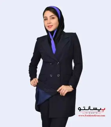 کت‌ شلوار فیونا سرمه‌ای کد 53