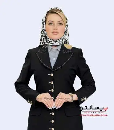 مانتو شلوار کرپ مازراتی مشکی طلایی کد 119
