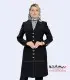 مانتو شلوار زنانه پارچه کرپ مازراتی مشکی طلایی کد 119