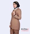 کت شلوار زنانه فیونا نسکافه‌ای کد 118