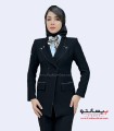 کت شلوار کرپ کره جنوبی مشکی کد 108
