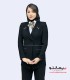 کت زنانه کرپ مشکی کد 108