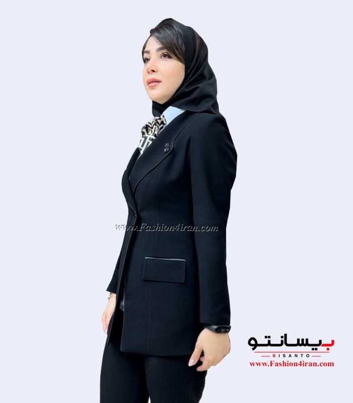 کت شلوار کرپ مشکی