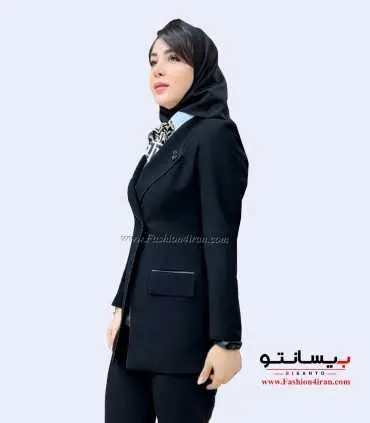 کت شلوار کرپ مشکی