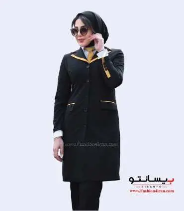 مانتو شلوار فیونا ساتن طلایی کد 52