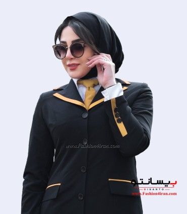 مانتو شلوار فیونا ساتن طلایی کد 52