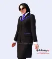 مانتو شلوار فیونا ساتن آبی کد 52