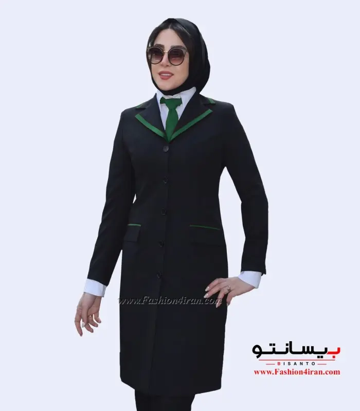 مانتو شلوار فیونا ساتن سبز کد 52
