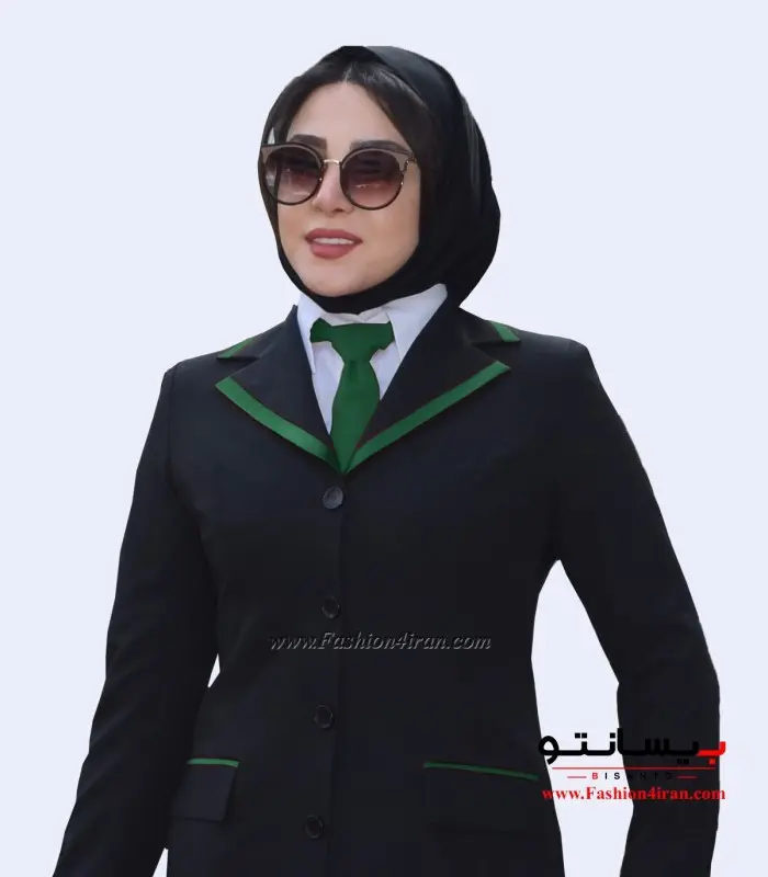مانتو شلوار فیونا ساتن سبز لجنی کد 52