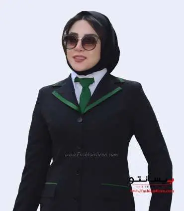 مانتو شلوار فیونا ساتن سبز لجنی کد 52