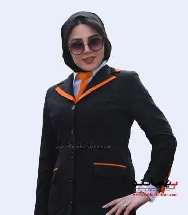 مانتو شلوار فیونا ساتن نارنجی کد 52
