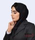 مقنعه پفی مشکی کد 10