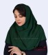 مقنعه کرپ سبز لجنی کد 11