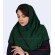 مقنعه کرپ سبز لجنی کد 11