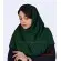 مقنعه کرپ سبز لجنی کد 11