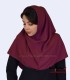مقنعه کرپ زرشکی کد 11