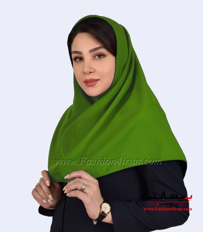 مقنعه کرپ پسته‌ای