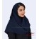 مقنعه کرپ حریر سرمه‌ای کد 11