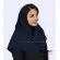 مقنعه کرپ حریر سرمه‌ای کد 11