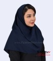 مقنعه کرپ حریر سرمه‌ای کد 11