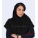 مقنعه کرپ مشکی کد 11