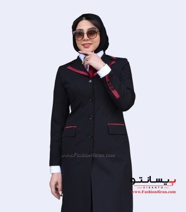 مانتو شلوار فیونا ساتن زرشکی کد 52
