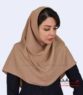 مقنعه کرپ نخودی کد 11