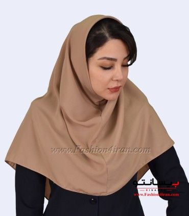 مقنعه کرپ نخودی کد 11