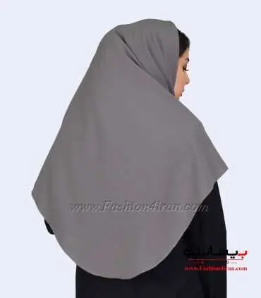 مقنعه کرپ طوسی
