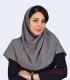 مقنعه ساده کرپ طوسی