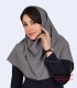 مقنعه کرپ طوسی کد 11