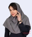 مقنعه کرپ طوسی کد 11