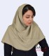 مقنعه کرپ حریر کرم کد 11