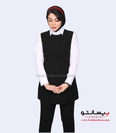 سارافون شلوار کرپ مشکی