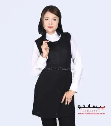 سارافون شلوار کرپ نازک آتی سرمه‌ای تیره کد 80