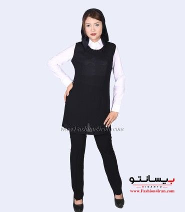 سارافون شلوار کرپ نازک آتی سرمه‌ای تیره