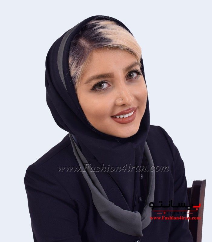 مقنعه حریر طوسی کد 21