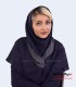 مقنعه حریر طوسی کد 21