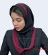 مقنعه حریر زرشکی کد 21