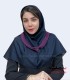 مقنعه حریر بادمجانی کد 21